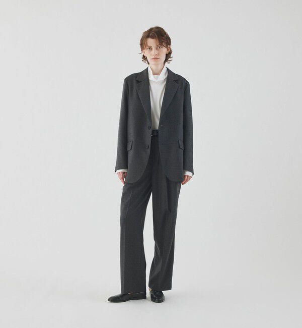 GALERIE VIE「ウーステッドフラノ タックストレートパンツ」|スラックス|