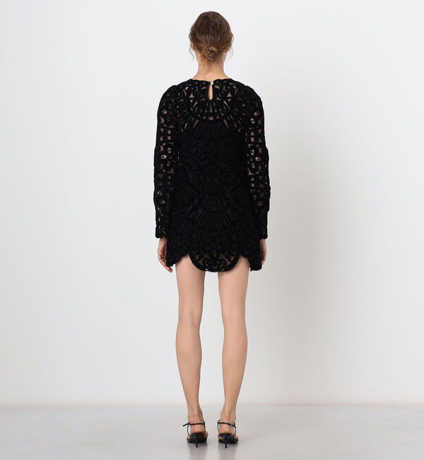 TOMORROWLAND BUYING WEAR「Sea New York DANA EMBROIDERY VELVET ベルベット ミニドレス」|ワンピース|