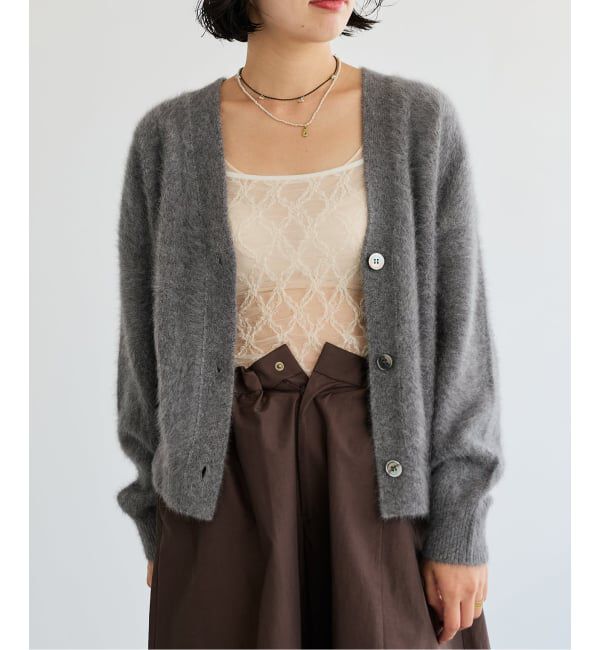 IENA LA BOUCLE「《予約》IENA LA BOUCLE フォックス カシミヤ Vカーディガン」|ニット・セーター|