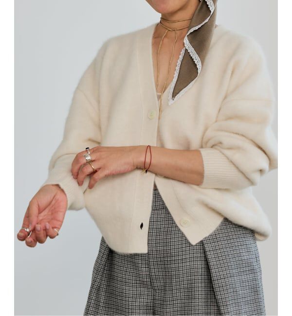 IENA LA BOUCLE「《予約》IENA LA BOUCLE フォックス カシミヤ Vカーディガン」|ニット・セーター|