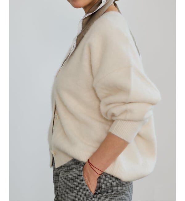 IENA LA BOUCLE「《予約》IENA LA BOUCLE フォックス カシミヤ Vカーディガン」|ニット・セーター|