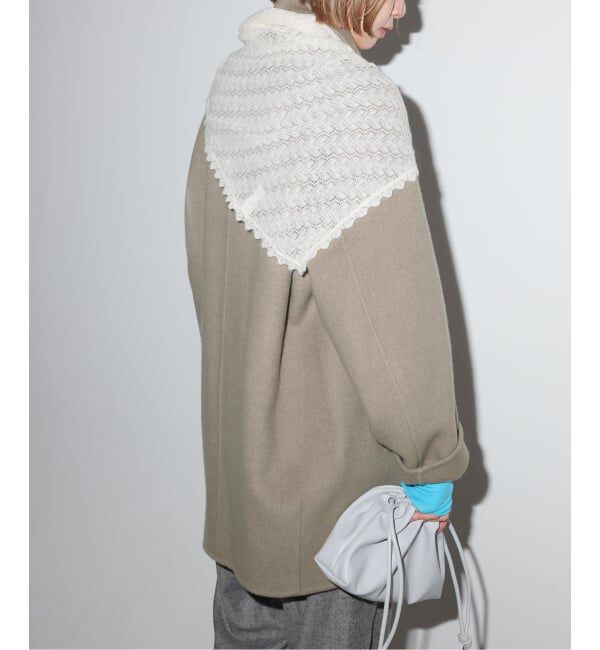 SLOBE IENA「《シリーズあり/追加予約》souple wool ダブルフェイスミドルコート」|ピーコート|