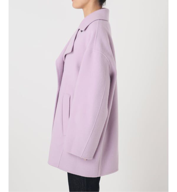 SLOBE IENA「《シリーズあり/追加予約》souple wool ダブルフェイスミドルコート」|ピーコート|