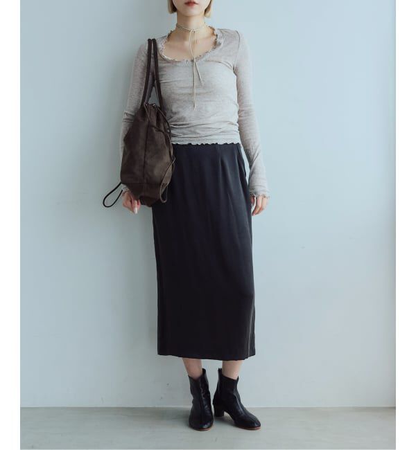 IENA LA BOUCLE「《予約》seamless basic. シームレスベーシック Romance ロングスリーブT SB1127」|Tシャツ・カットソー|