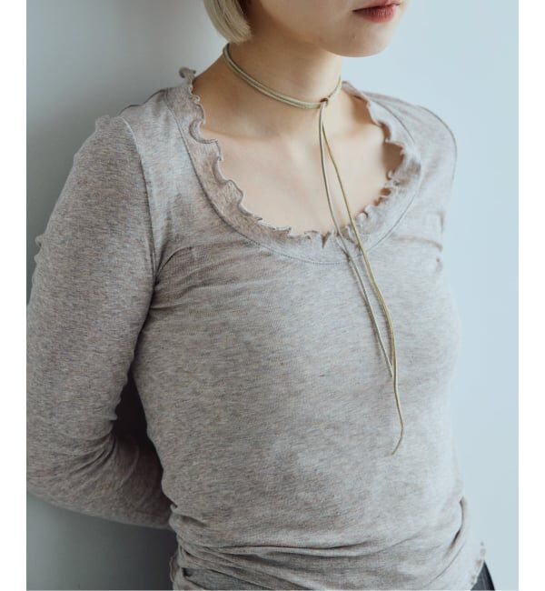 IENA LA BOUCLE「《予約》seamless basic. シームレスベーシック Romance ロングスリーブT SB1127」|Tシャツ・カットソー|