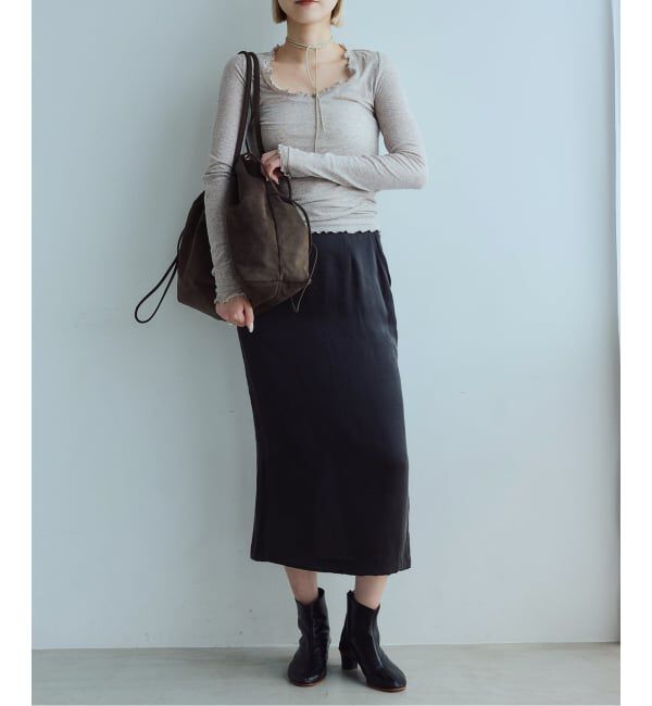 IENA LA BOUCLE「《予約》seamless basic. シームレスベーシック Romance ロングスリーブT SB1127」|Tシャツ・カットソー|