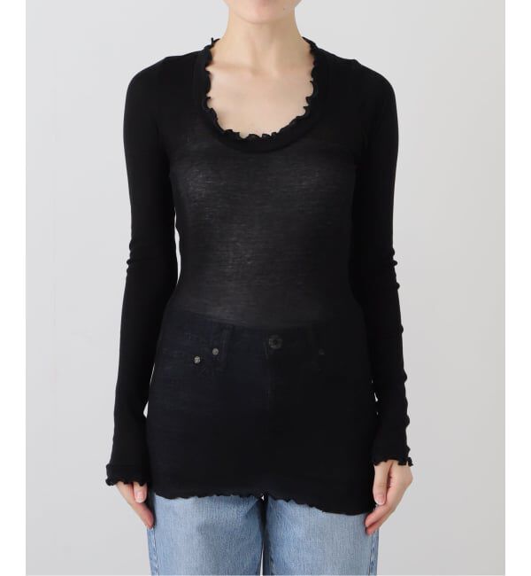 IENA LA BOUCLE「《予約》seamless basic. シームレスベーシック Romance ロングスリーブT SB1127」|Tシャツ・カットソー|