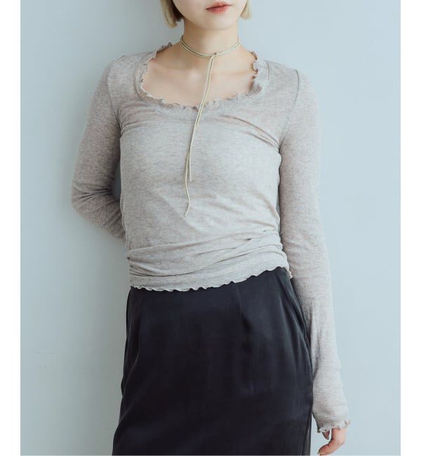 IENA LA BOUCLE「《予約》seamless basic. シームレスベーシック Romance ロングスリーブT SB1127」|Tシャツ・カットソー|