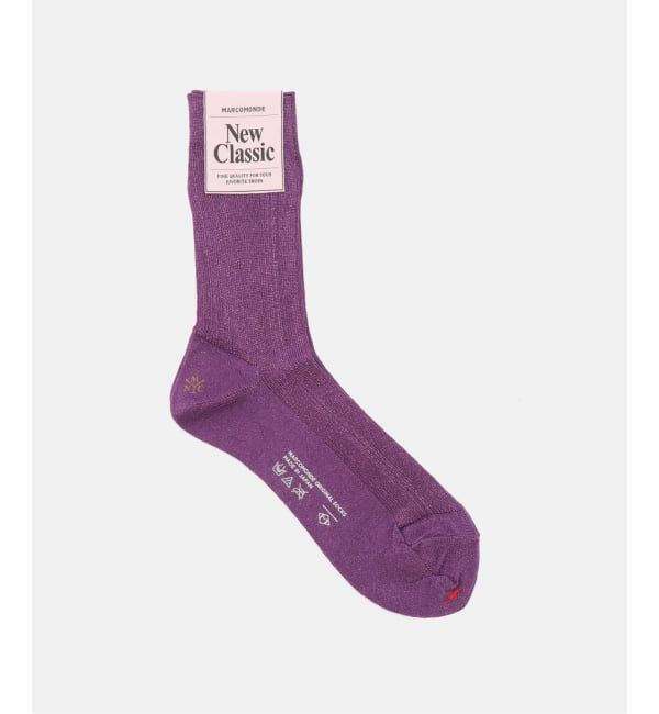 IENA「MARCOMONDE/マルコモンド glitter rib sox 靴下 176N1/1GL2-20C」|ソックス|パープル