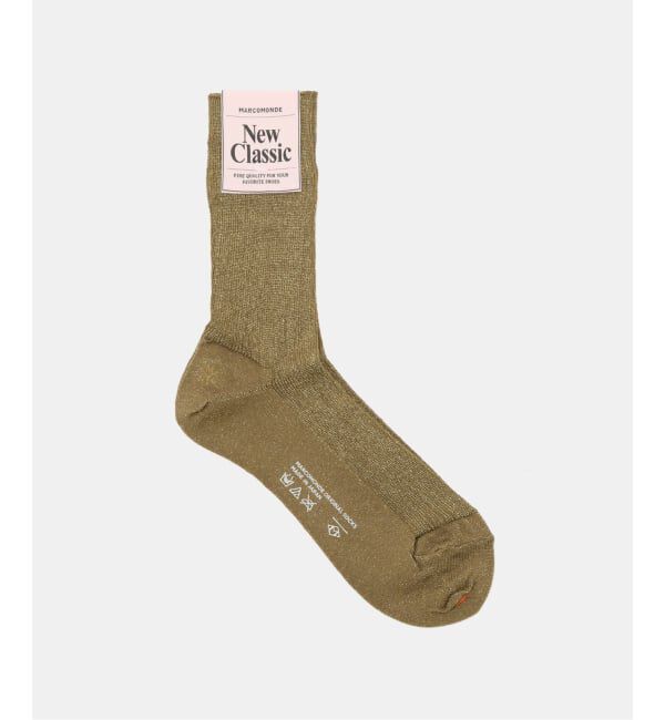 IENA「MARCOMONDE/マルコモンド glitter rib sox 靴下 176N1/1GL2-20C」|ソックス|ゴールド