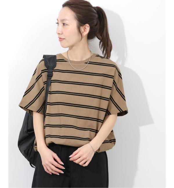 JOURNAL STANDARD relume「《追加3》フレンチスリーブボーダーTシャツ」|Tシャツ・カットソー|