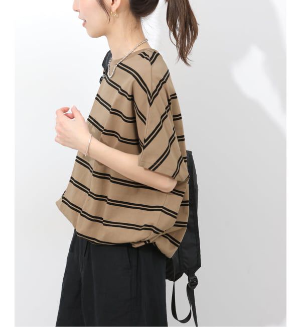 JOURNAL STANDARD relume「《追加3》フレンチスリーブボーダーTシャツ」|Tシャツ・カットソー|