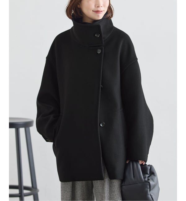 journal standard L'essage「《予約》MANTECO スタンドショートコート」|その他|ブラック