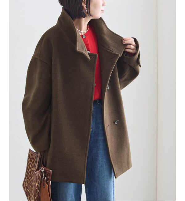 journal standard L'essage「《予約》MANTECO スタンドショートコート」|その他|カーキ