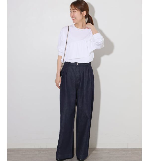 JOURNAL STANDARD relume「デニムライク2タックワイドパンツ」|デニム|