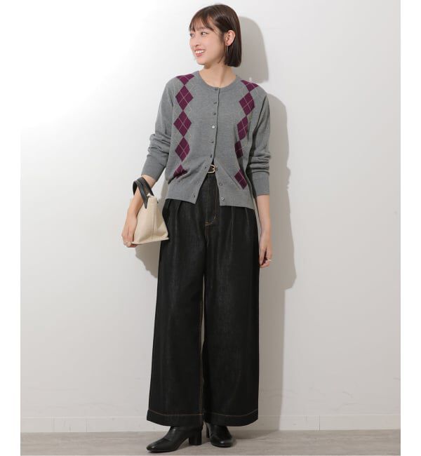 JOURNAL STANDARD relume「《予約》ウォッシャブルアーガイル クルーネックカーディガン」|カーディガン|