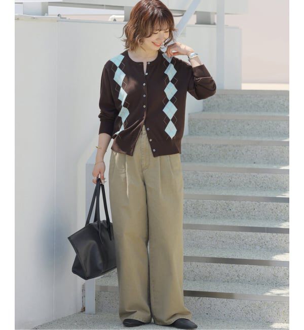 JOURNAL STANDARD relume「《予約》ウォッシャブルアーガイル クルーネックカーディガン」|カーディガン|