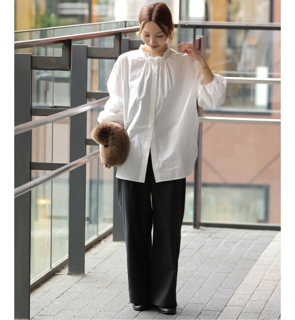 JOURNAL STANDARD relume「《WEB限定予約》フリルネックボリュームスリーブブラウス」|シャツ・ブラウス|