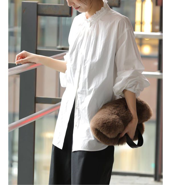 JOURNAL STANDARD relume「《WEB限定予約》フリルネックボリュームスリーブブラウス」|シャツ・ブラウス|
