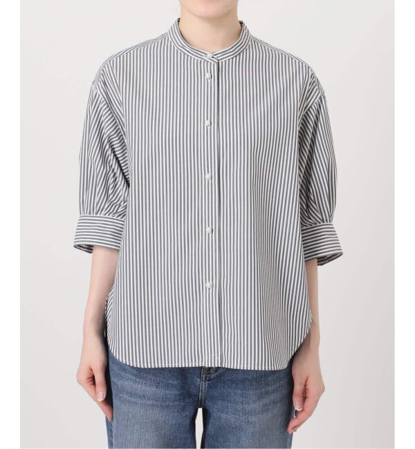 Spick and Span「《WEB限定 / 追加》パールボタンギャザースリーブシャツ」|シャツ・ブラウス|