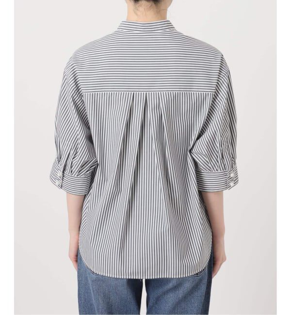Spick and Span「《WEB限定 / 追加》パールボタンギャザースリーブシャツ」|シャツ・ブラウス|
