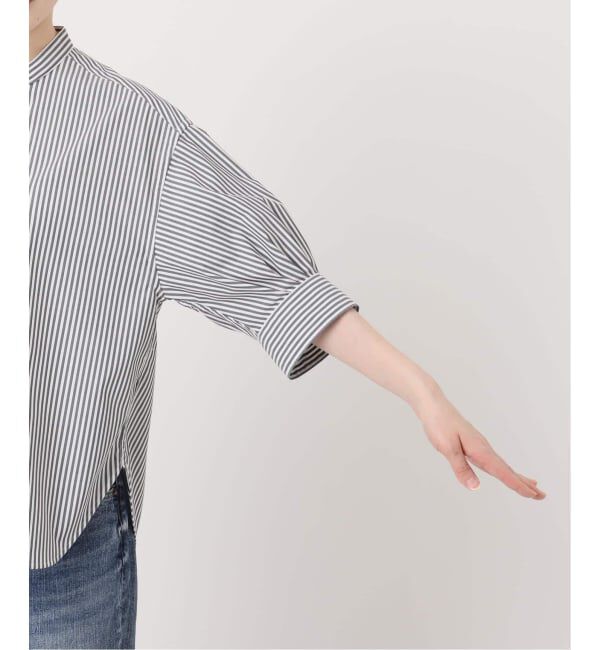 Spick and Span「《WEB限定 / 追加》パールボタンギャザースリーブシャツ」|シャツ・ブラウス|