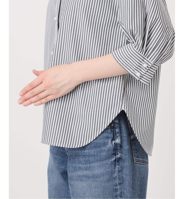 Spick and Span「《WEB限定 / 追加》パールボタンギャザースリーブシャツ」|シャツ・ブラウス|