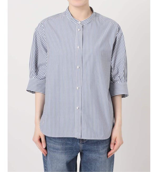 Spick and Span「《WEB限定 / 追加》パールボタンギャザースリーブシャツ」|シャツ・ブラウス|
