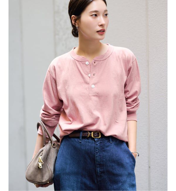 FRAMeWORK「≪新色 /追加予約≫Healthknit/ヘルスニット ヘンリーロングスリーブ」|Tシャツ・カットソー|