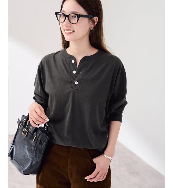 FRAMeWORK「≪新色 /追加予約≫Healthknit/ヘルスニット ヘンリーロングスリーブ」|Tシャツ・カットソー|