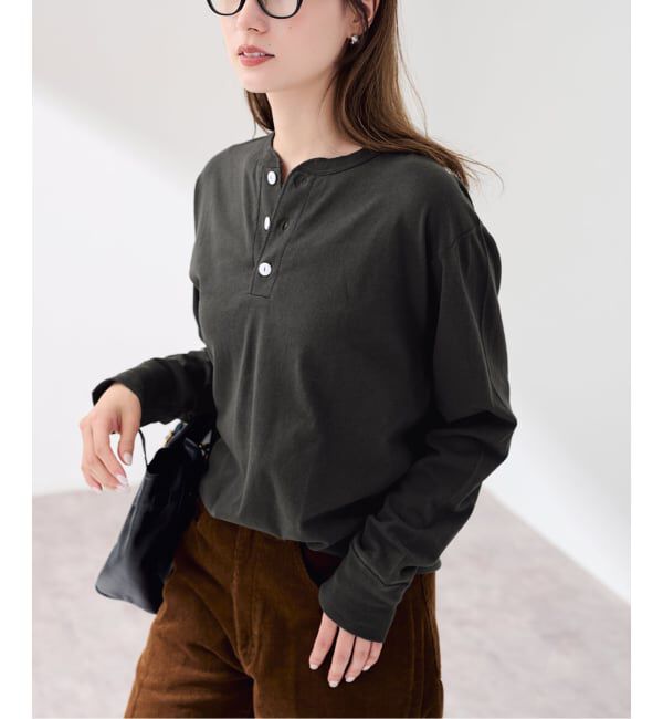 FRAMeWORK「≪新色 /追加予約≫Healthknit/ヘルスニット ヘンリーロングスリーブ」|Tシャツ・カットソー|