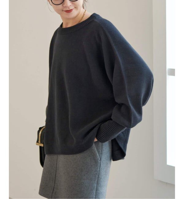 Spick and Span「《WEB限定 / 追加予約》バルキーヤーンドルマンロングリブニット」|ニット・セーター|