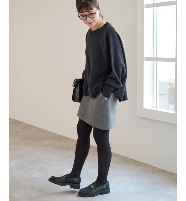 Spick and Span「《WEB限定 / 追加予約》バルキーヤーンドルマンロングリブニット」|ニット・セーター|