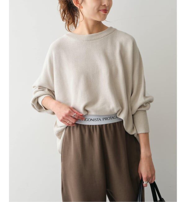 Spick and Span「《WEB限定 / 追加予約》バルキーヤーンドルマンロングリブニット」|ニット・セーター|