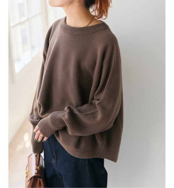 Spick and Span「《WEB限定 / 追加予約》バルキーヤーンドルマンロングリブニット」|ニット・セーター|