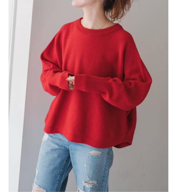 Spick and Span「《WEB限定 / 追加予約》バルキーヤーンドルマンロングリブニット」|ニット・セーター|