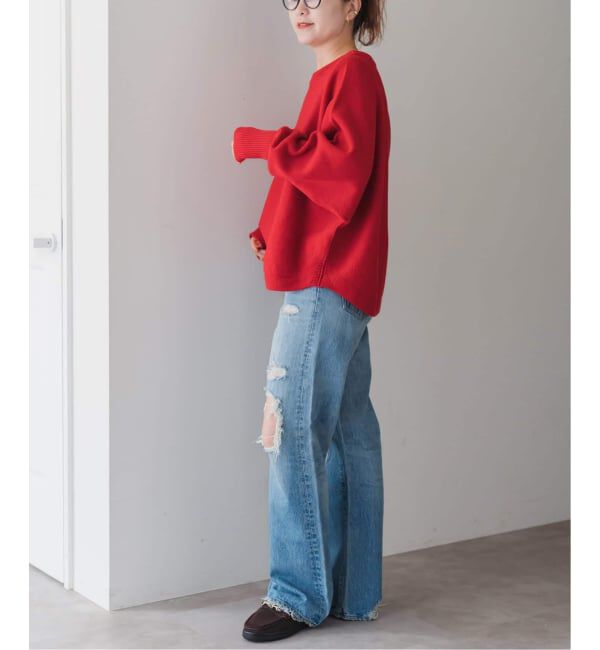 Spick and Span「《WEB限定 / 追加予約》バルキーヤーンドルマンロングリブニット」|ニット・セーター|