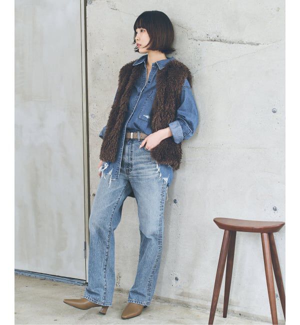 Spick and Span「《別注 / 予約》SOMETHING for SS ELSA STRAIGHT」|デニム|