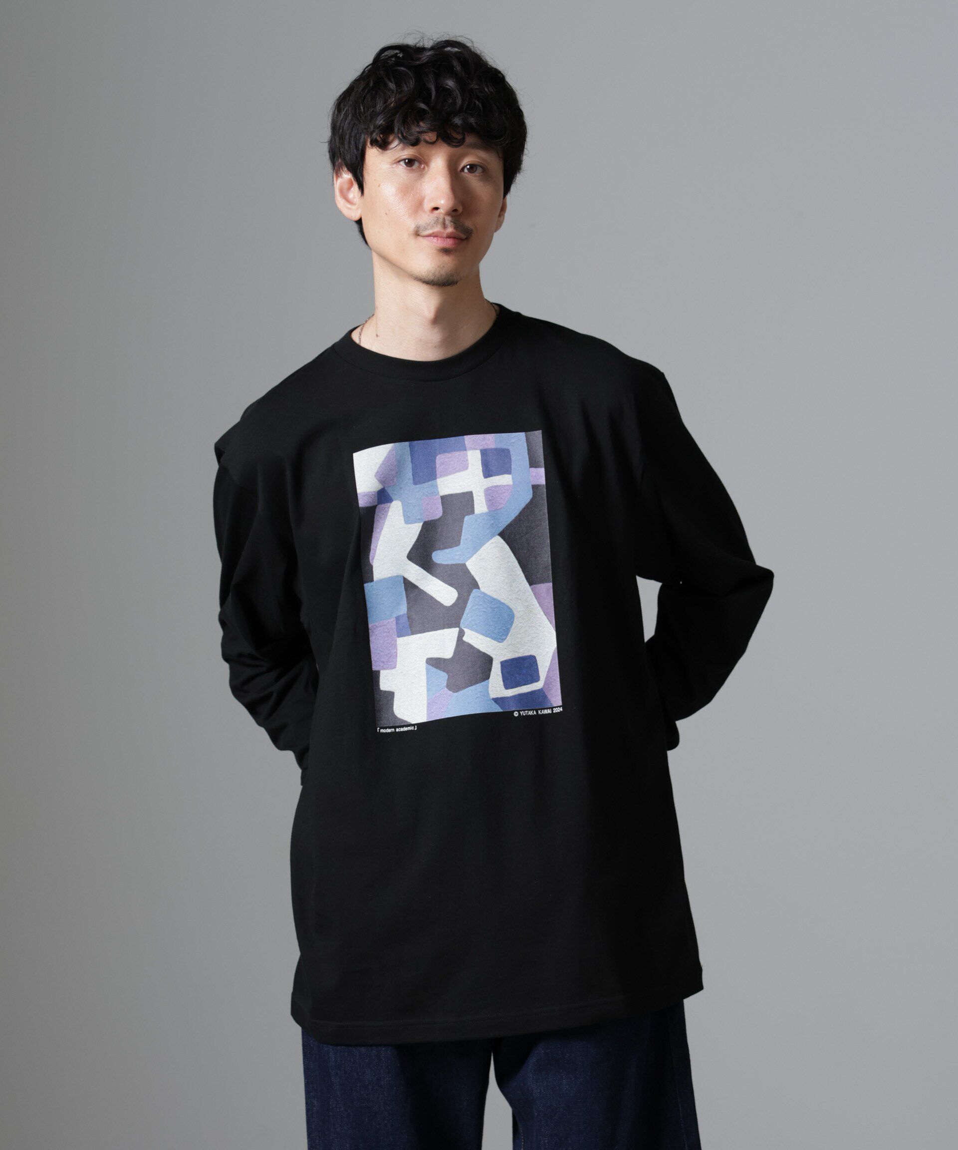 NANO universe「「着るアート」YUTAKA KAWAI ロングスリーブTEE」|Tシャツ・カットソー|