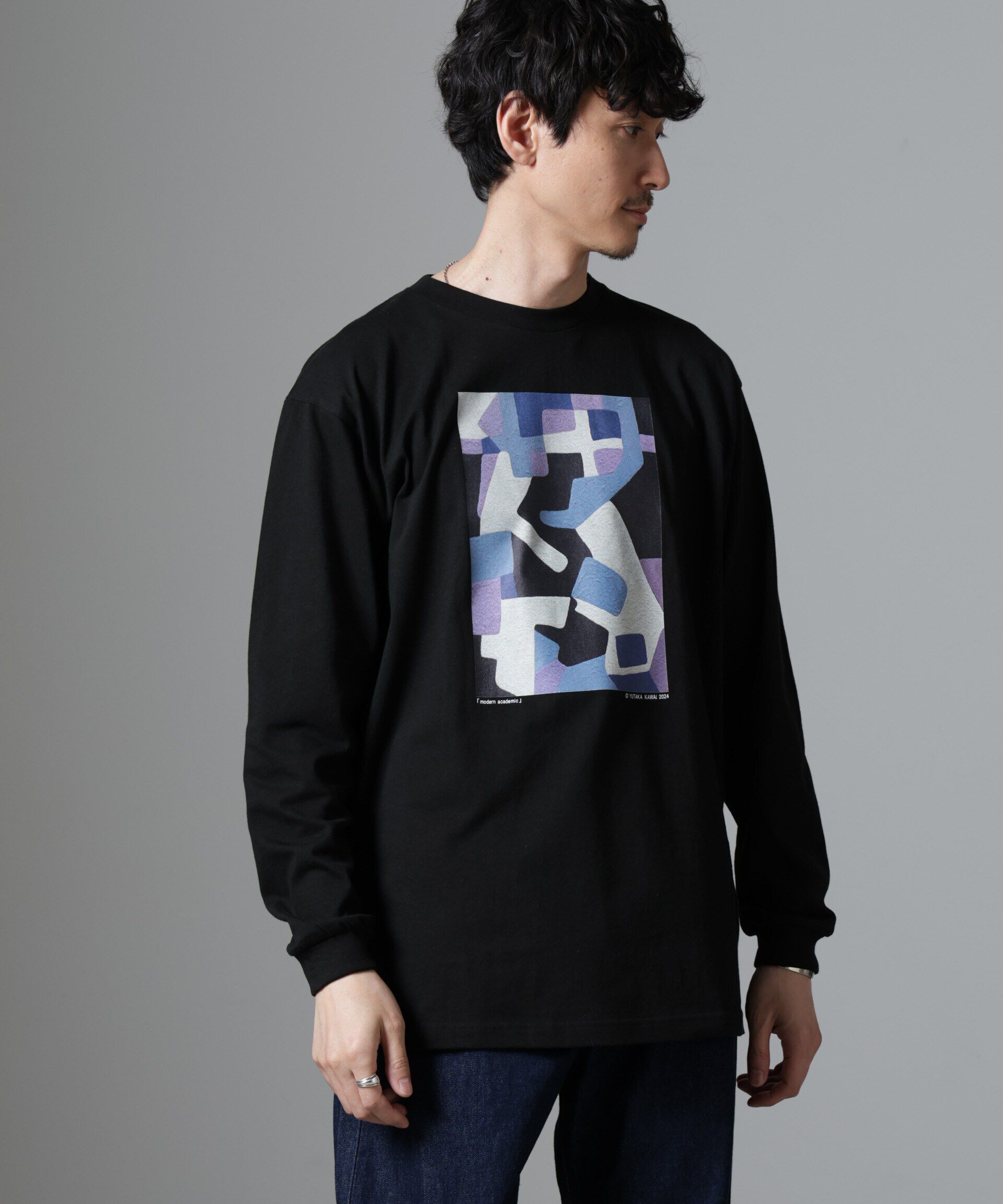 NANO universe「「着るアート」YUTAKA KAWAI ロングスリーブTEE」|Tシャツ・カットソー|