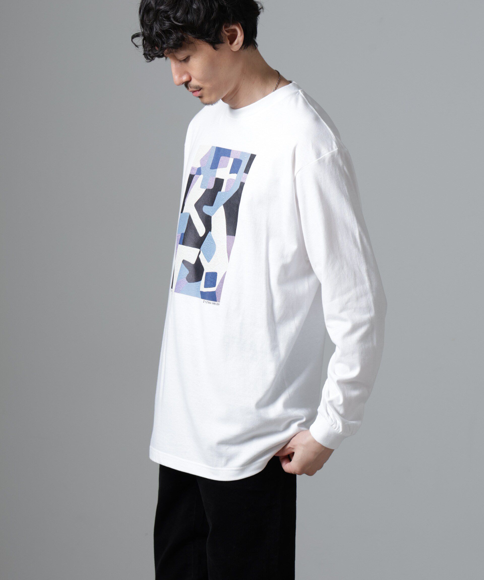 NANO universe「「着るアート」YUTAKA KAWAI ロングスリーブTEE」|Tシャツ・カットソー|