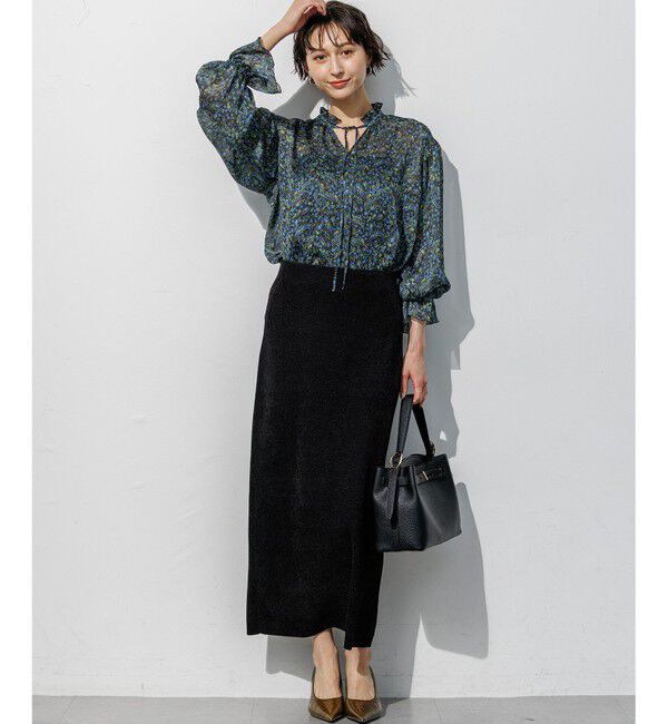 23区「【SLOW/一部店舗限定】マットベロア ニット スカート」|スカート|