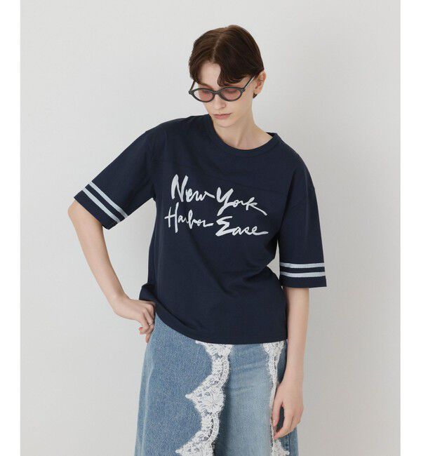 Diagram「カレッジロゴプリントTシャツ」|Tシャツ・カットソー|ネイビー