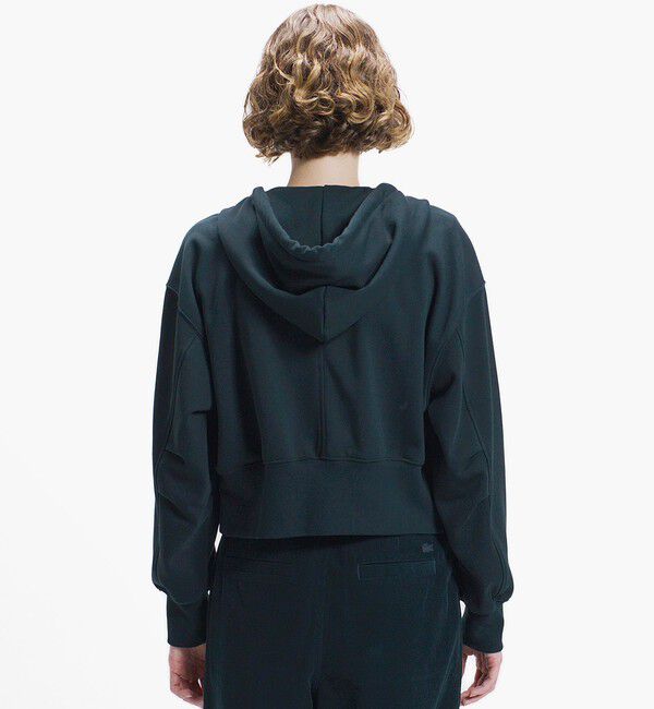 LACOSTE「裏パイルクロップドジップフーディー」|パーカー|