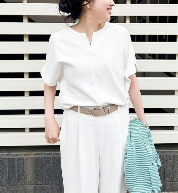 NOLLEY'S sophi「《セットアップ対応》NEW morisachiウォッシャブルツイルケープ風ブラウス」|シャツ・ブラウス|