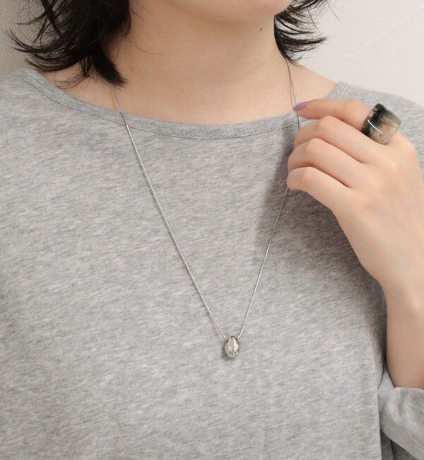fredy emue「メタルたまごトップロングネックレス」|ネックレス|シルバー