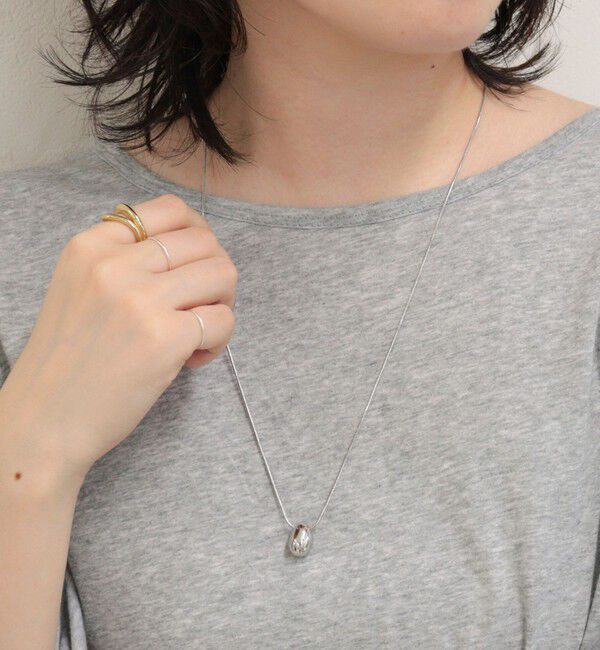 fredy emue「メタルたまごトップロングネックレス」|ネックレス|