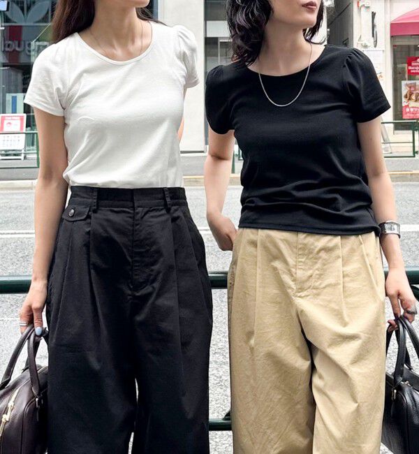 fredy emue「パフスリーブコンパクトTシャツ」|Tシャツ・カットソー|