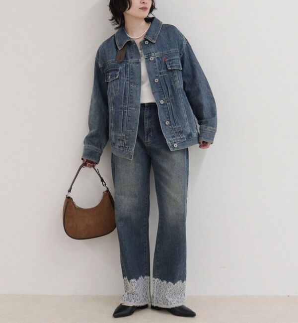 fredy emue「Dual Hem Lace Denim」|デニム|