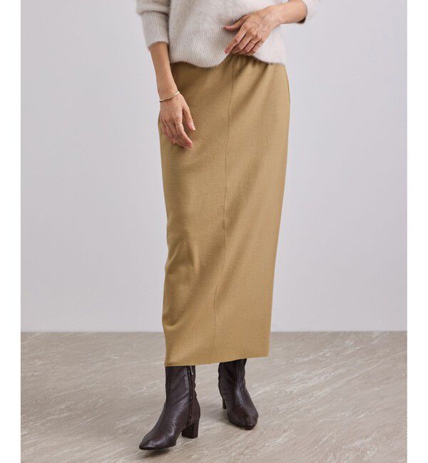 SALON adam et rope'「Super100 ウールスムースナロースカート」|スカート|